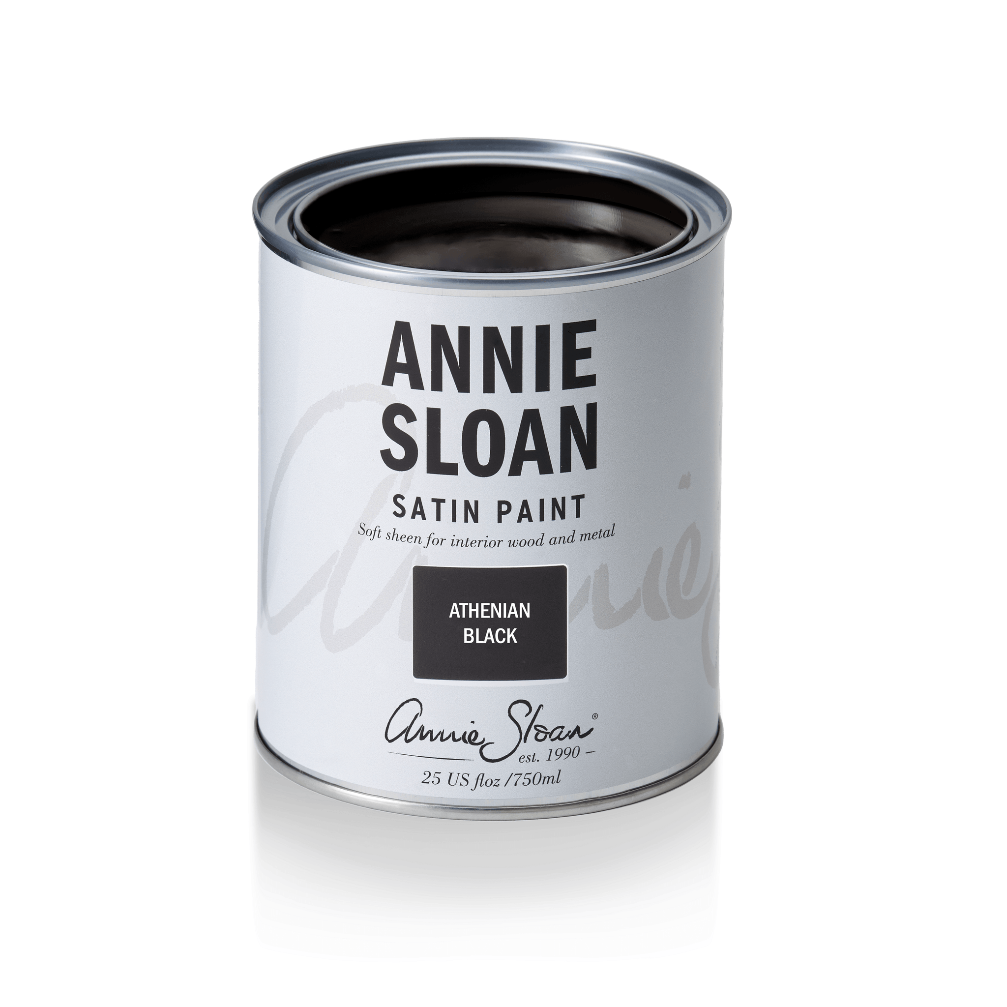 Annie Sloan Satin Paint Athenian Black - 750 ml - Five and Divine