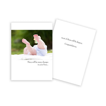 Baby Bottom New Baby Card