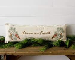 Pillow - Embroidered Peace on Earth