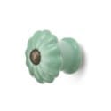 Sage Green Mini Ceramic Knob with Brass Center - Five and Divine