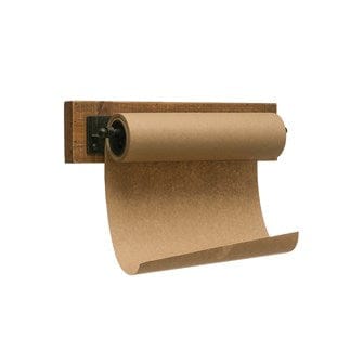 Paper Roll on Wood and Metal Wall Bracket - 15 3/4