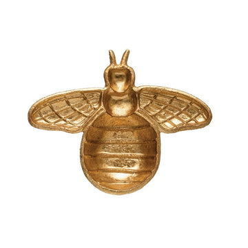 Decorative Cast Iron Bee Shaped Dish, Gold Finish DF3369 - Five and Divine