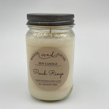 Peach Rings Soy Candle by Maggie and Louise