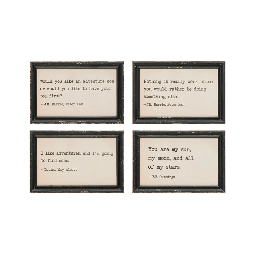 Wood Framed Wall Decor with Saying Styles in Little One Collection