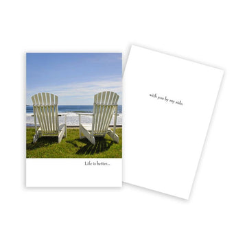 Adirondack Chair Coastal Anniversary Card