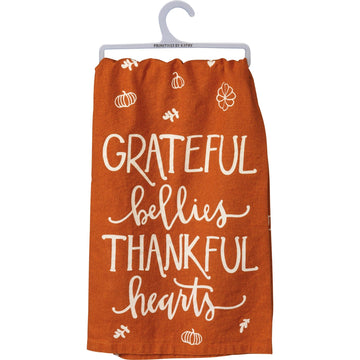 Kitchen Towel - Grateful Bellies Thankful Hearts