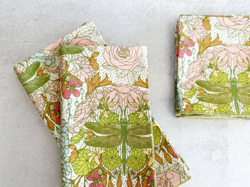 Dragonfly Cloth Napkins, set of four: Everyday