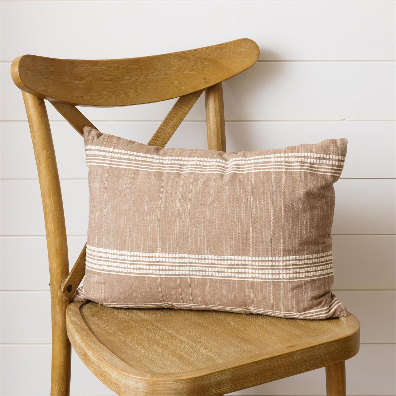 Lumbar Pillow - Praline Woven Stripe