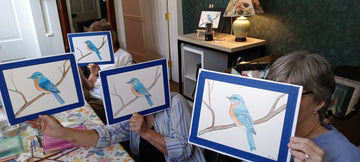 Watercolor Pencil Blue Bird Painting Workshop - Susan Wallace
