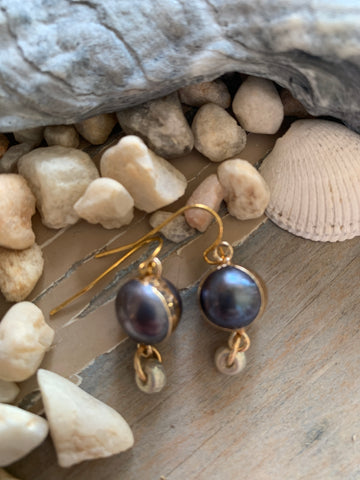 Peacock Pearl Earrings