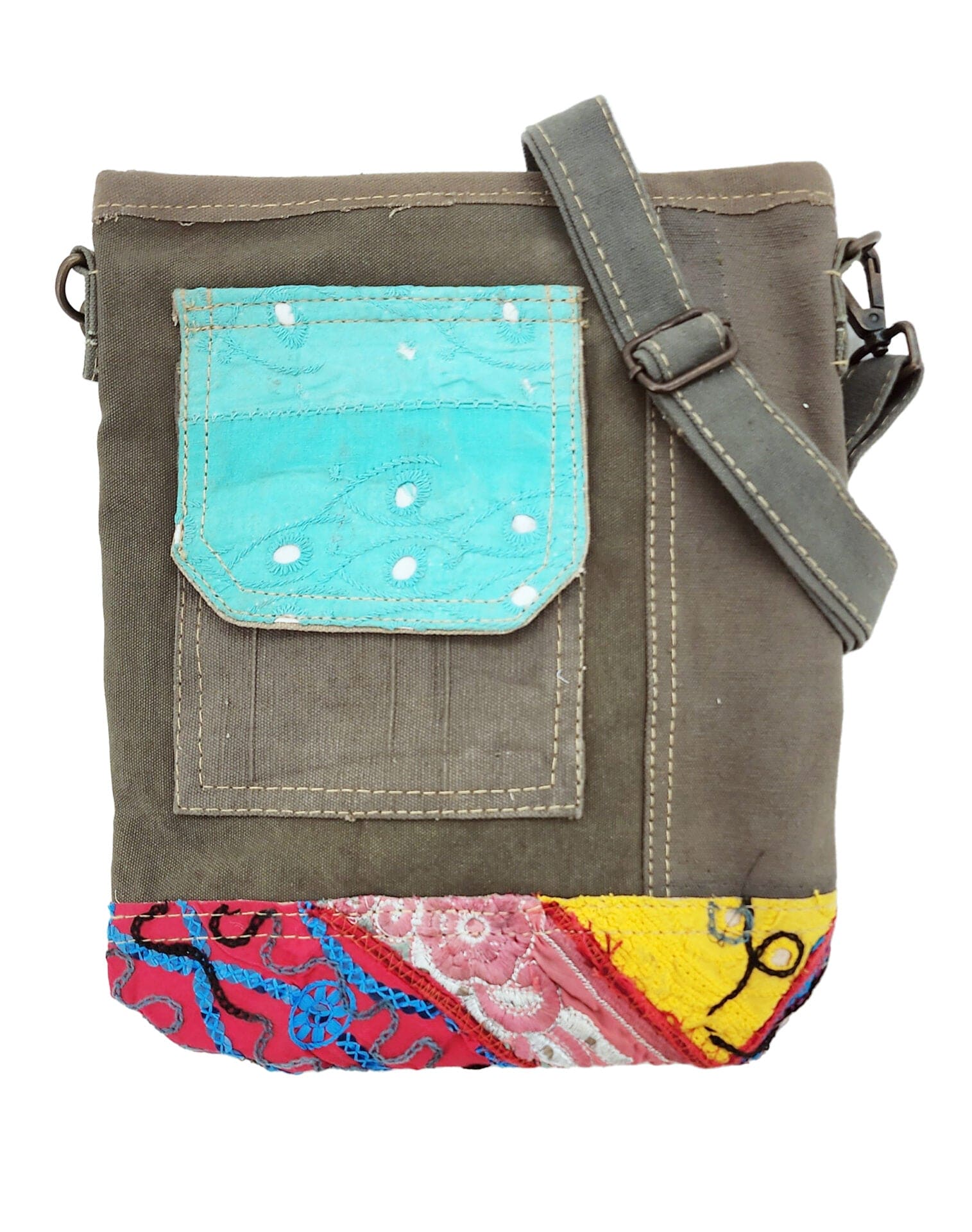 Vintage Textile Recycled Tent Crossbody