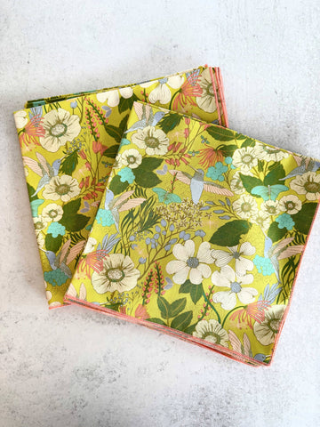 Hummingbird Cloth Napkins, set of four: Everyday