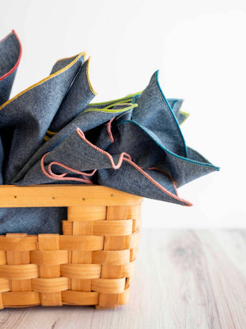 Chambray Napkins, set of 8: 10inch