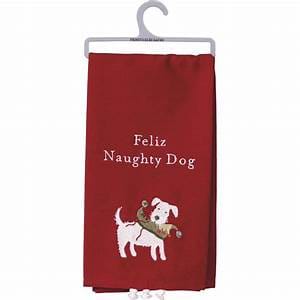 Feliz Naughty Dog - Kitchen Towel - Five and Divine