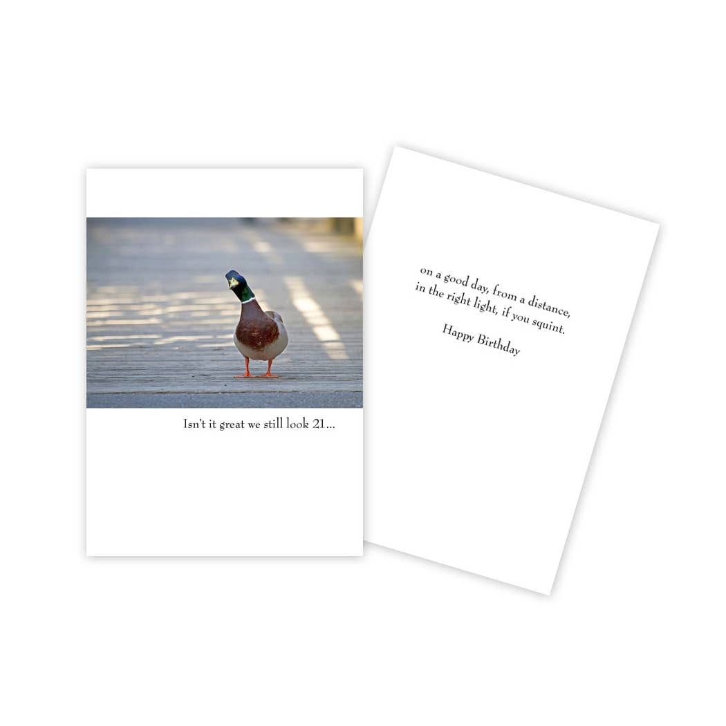 Duck Funny Birthday Card - Five and Divine