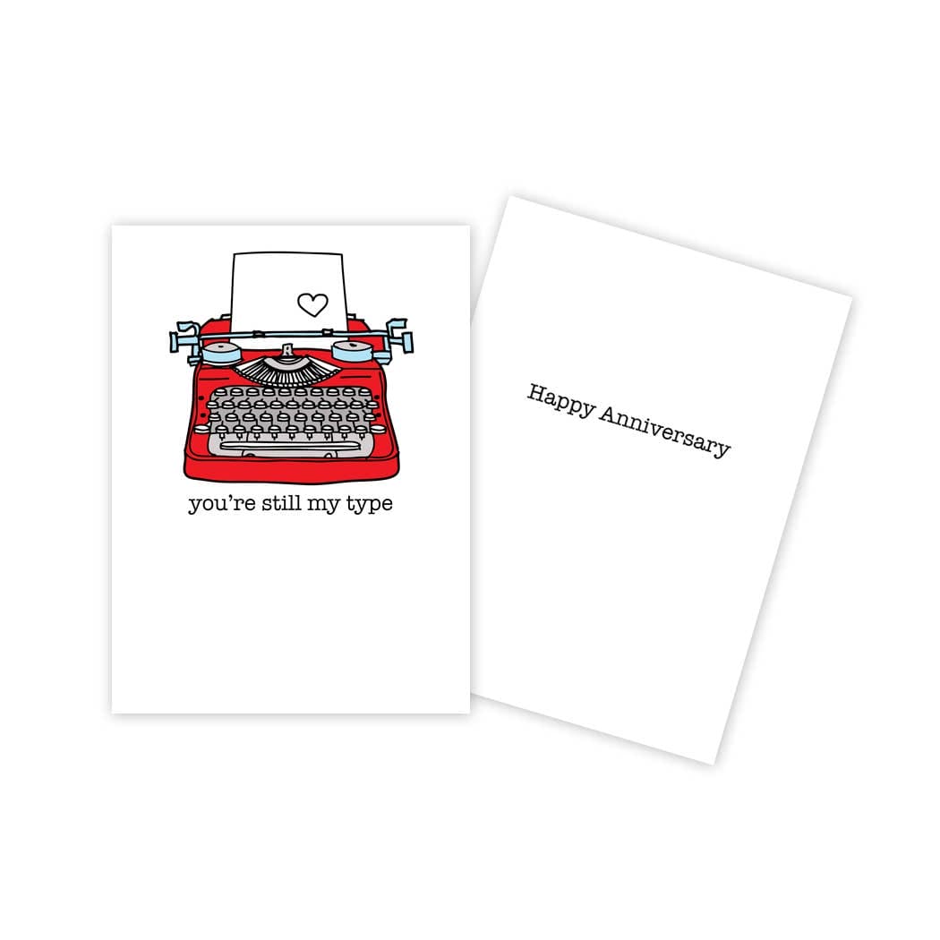 Typewriter Anniversary Card