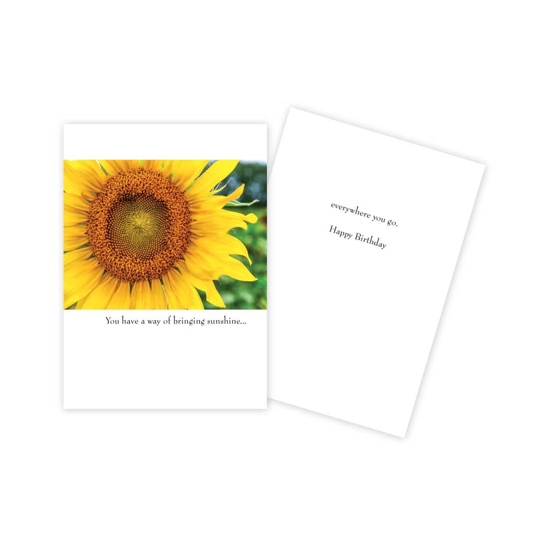 Sunflower Birthday Card - Five and Divine