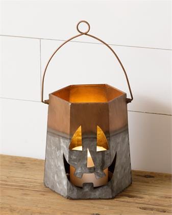 Jack-O-Lantern Bucket - Candle Holder - Five and Divine