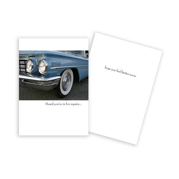 Classic Car Get Well Card - Five and Divine