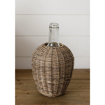 Willow Demijohn with Glass Bottle - Five and Divine