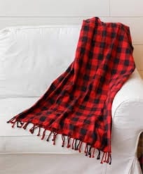 Buffalo Plaid Throw - Red and Black - Five and Divine