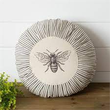 Pillow - Round Pleated Bee - Five and Divine