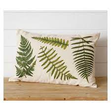 Pillow - Embroidered Ferns