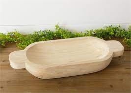 Wood Dough Bowl - Paulownia Wood - Five and Divine