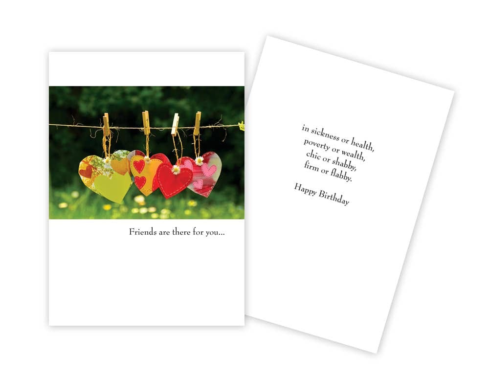 Hanging Hearts Funny Birthday Card - Five and Divine