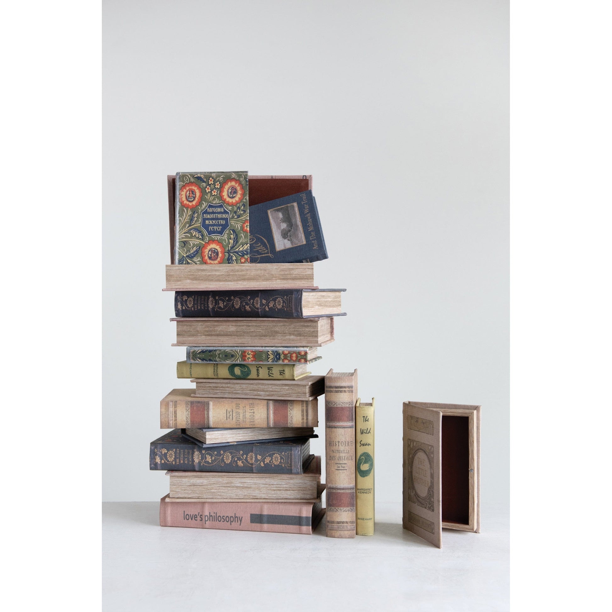 Canvas & MDF Book Storage Boxes (Set of 2) - "The Story Without An End" - Five and Divine