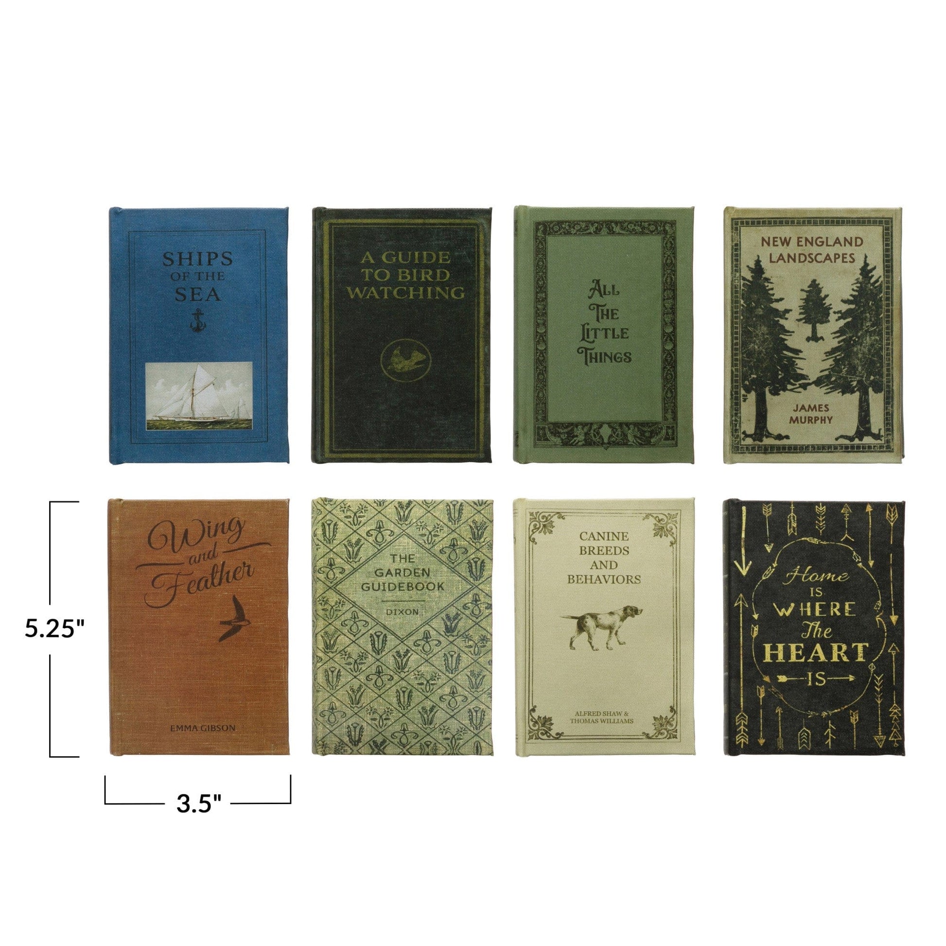  Canvas & MDF Book Storage Box, 8 Styles 5-1/4"L x 3-1/2"W  - Five and Divine