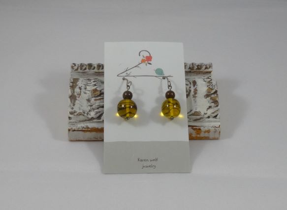 Silverfill Earrings - Vintage Glass Beads & Gemstone - Five and Divine