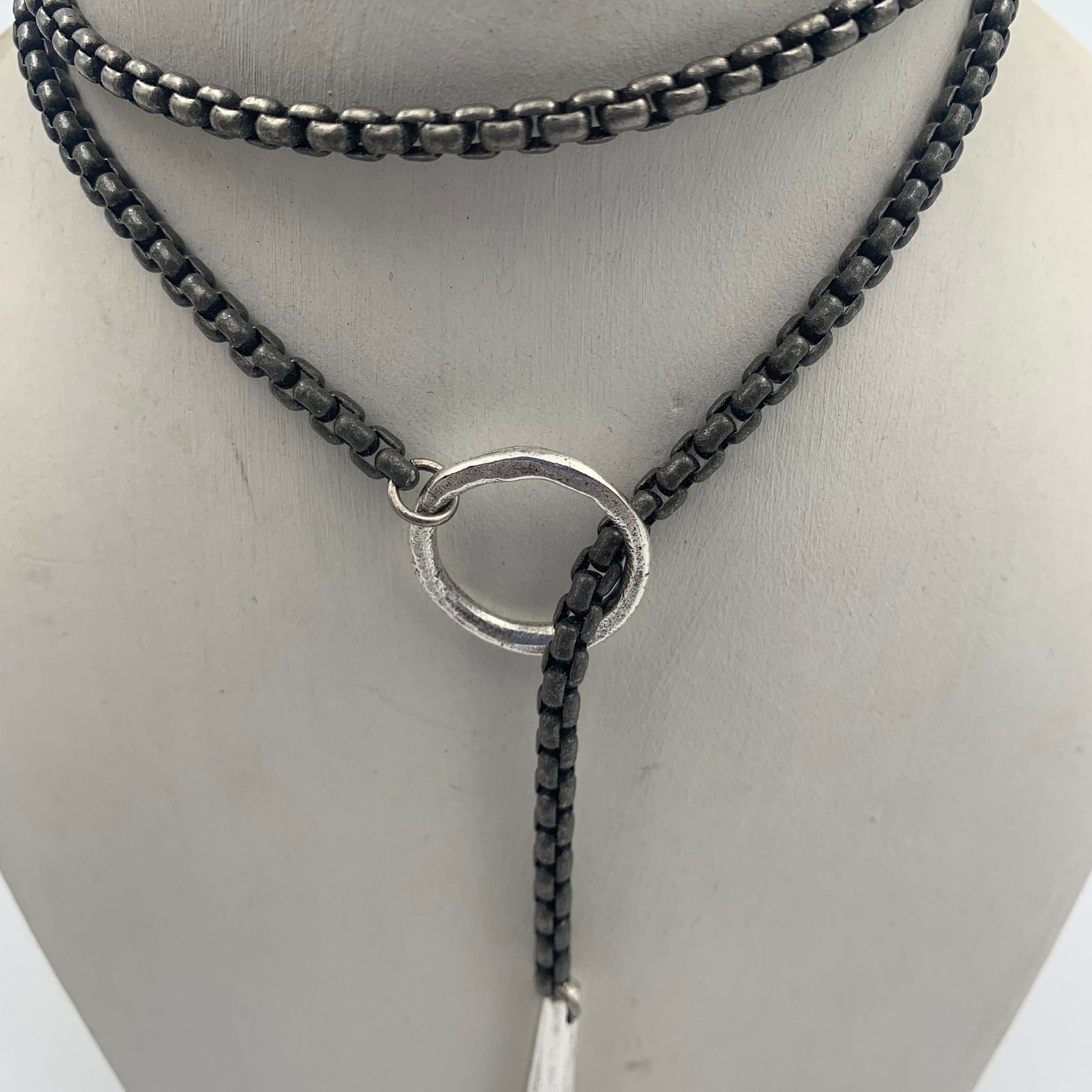 Silver Snake Lariat Necklace - Five and Divine