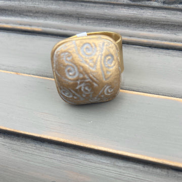 Gold Clay Ring