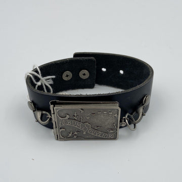 Leather Cuff with Metal Connector