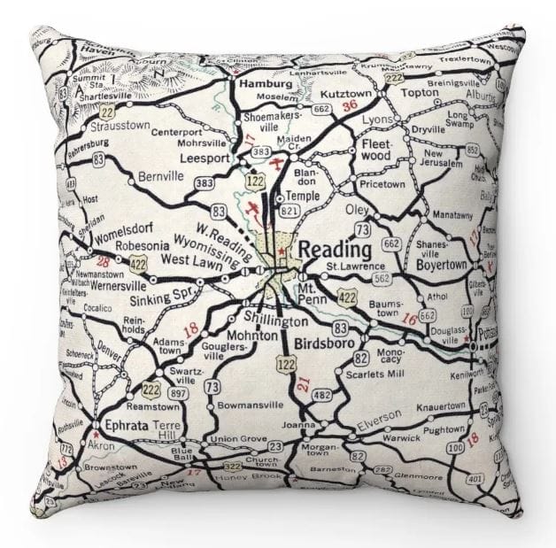 Reading Map Pillow - Five and Divine
