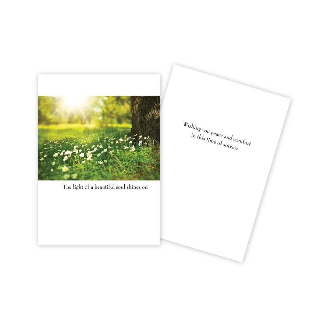 Sun Rays Floral Sympathy Card - Five and Divine