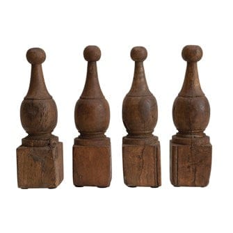 Reclaimed Wood Finials DF3480 - Five and Divine
