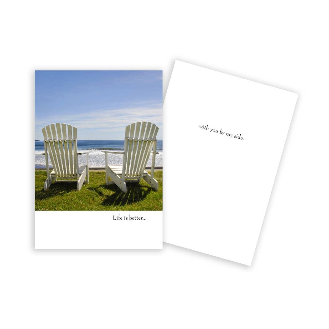 Adirondack Chair Coastal Anniversary Card - Five and Divine