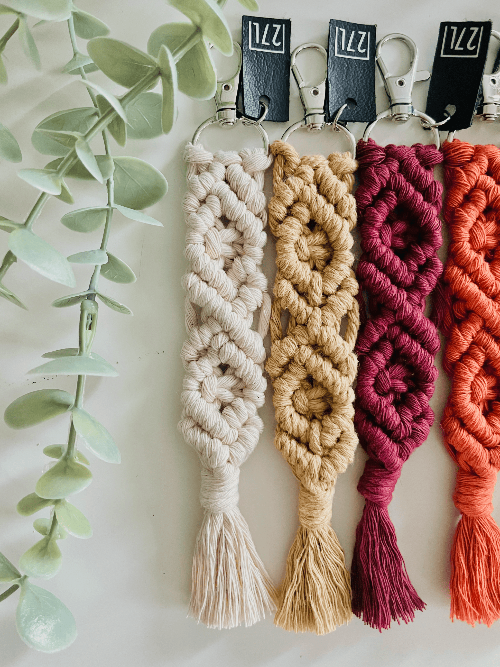 Cable Weaved Macrame Keychain