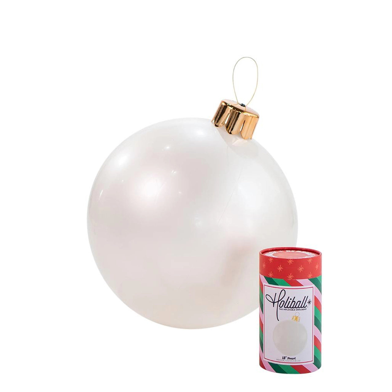 Holiball® - The Inflatable Ornament (18" Pearl White) - Five and Divine