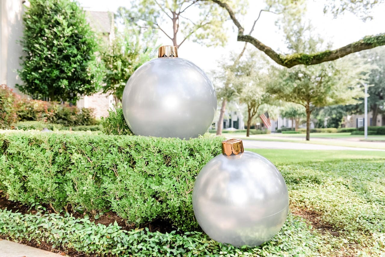 Holiball® - The Inflatable Ornament (30" Silver) - Five and Divine