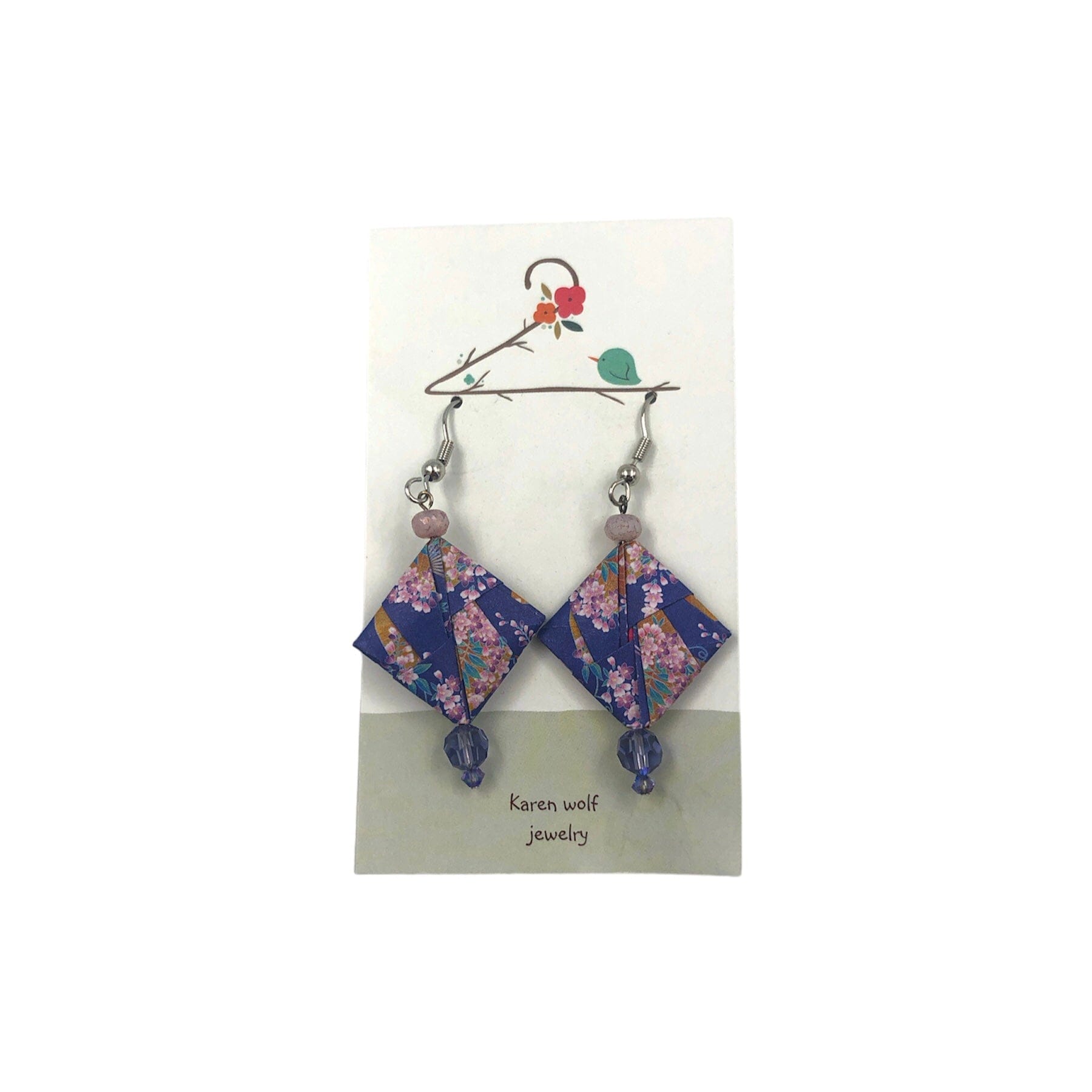 Origami Folded Paper Earrings - Five and Divine