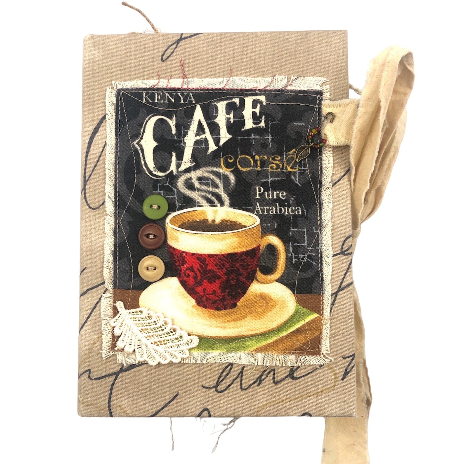 Coffee Journal - Large Fabric Covered - Five and Divine