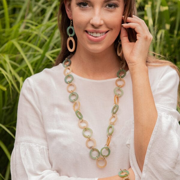 Anju Omala Verdant Necklace - Small Open Rings - Five and Divine